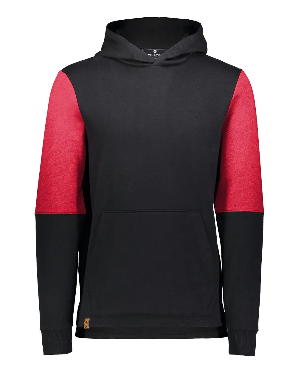 Holloway 222681 Youth All-American Team Fleece Colorblocked Hooded Sweatshirt — blank hooded sweatshirt, front view