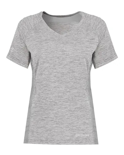 Holloway 222771 Women's Electrify CoolCore® V-Neck T-Shirt — blank t-shirt, front view