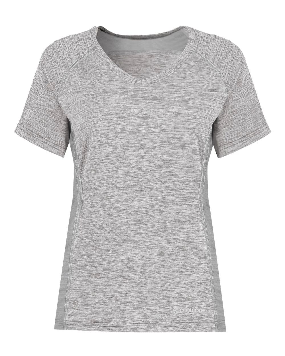 Holloway 222771 Women's Electrify CoolCore® V-Neck T-Shirt — blank t-shirt, front view