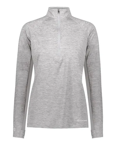 Holloway 222774 Women's Electrify CoolCore® Quarter-Zip Pullover — blank garment, front view