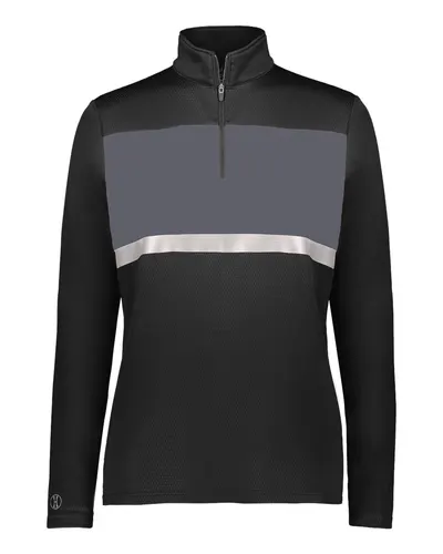 Holloway 222791 Women's Prism Bold Quarter-Zip Pullover — blank garment, front view