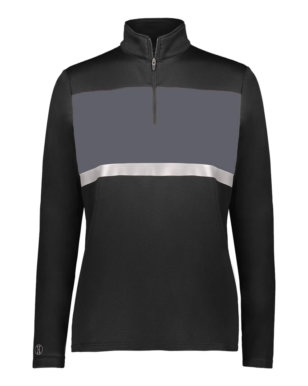 Holloway 222791 Women's Prism Bold Quarter-Zip Pullover — blank garment, front view