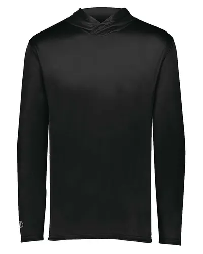 Holloway 222831 Youth Momentum Hooded Long Sleeve T-Shirt — blank hooded sweatshirt, front view