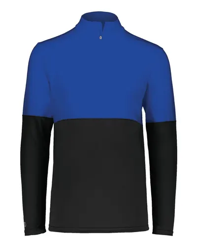 Holloway 223600 Youth Momentum Team Quarter-Zip Pullover — blank garment, front view
