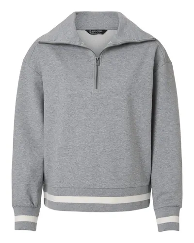 Holloway 223782 Women's Heritage Prep Quarter-Zip Pullover — blank garment, front view