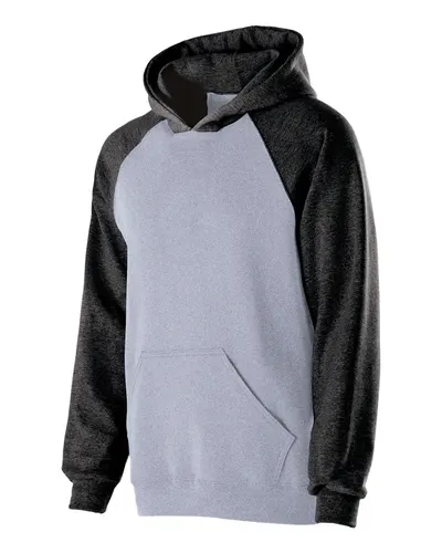 Holloway 229279 Youth Cotton/Poly Fleece Banner Hooded Sweatshirt — blank hooded sweatshirt, front view