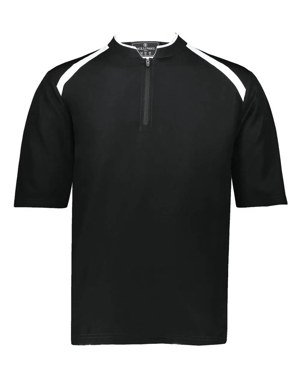 Holloway 229681 Youth Clubhouse Short Sleeve Quarter-Zip Pullover — blank garment, front view