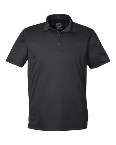 HUK H120558 Men's Pursuit Performance Polo — blank polo, front view
