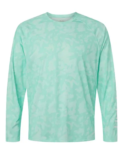 HUK H12L0017 Men's Lopro Running Lakes Long Sleeve T-Shirt — blank long sleeve tee, front view