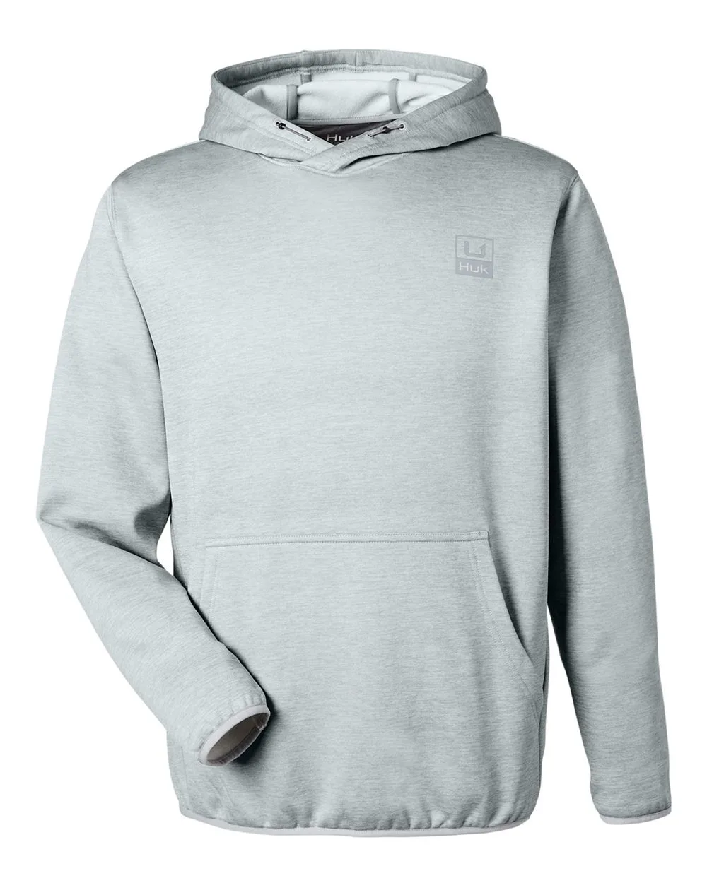 HUK H130093 Men's Coldfront+ Performance Hooded Sweatshirt — blank hooded sweatshirt, front view