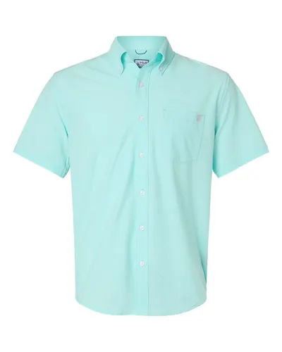 HUK H150154 Men's Kona Short Sleeve Solid Shirt — blank garment, front view
