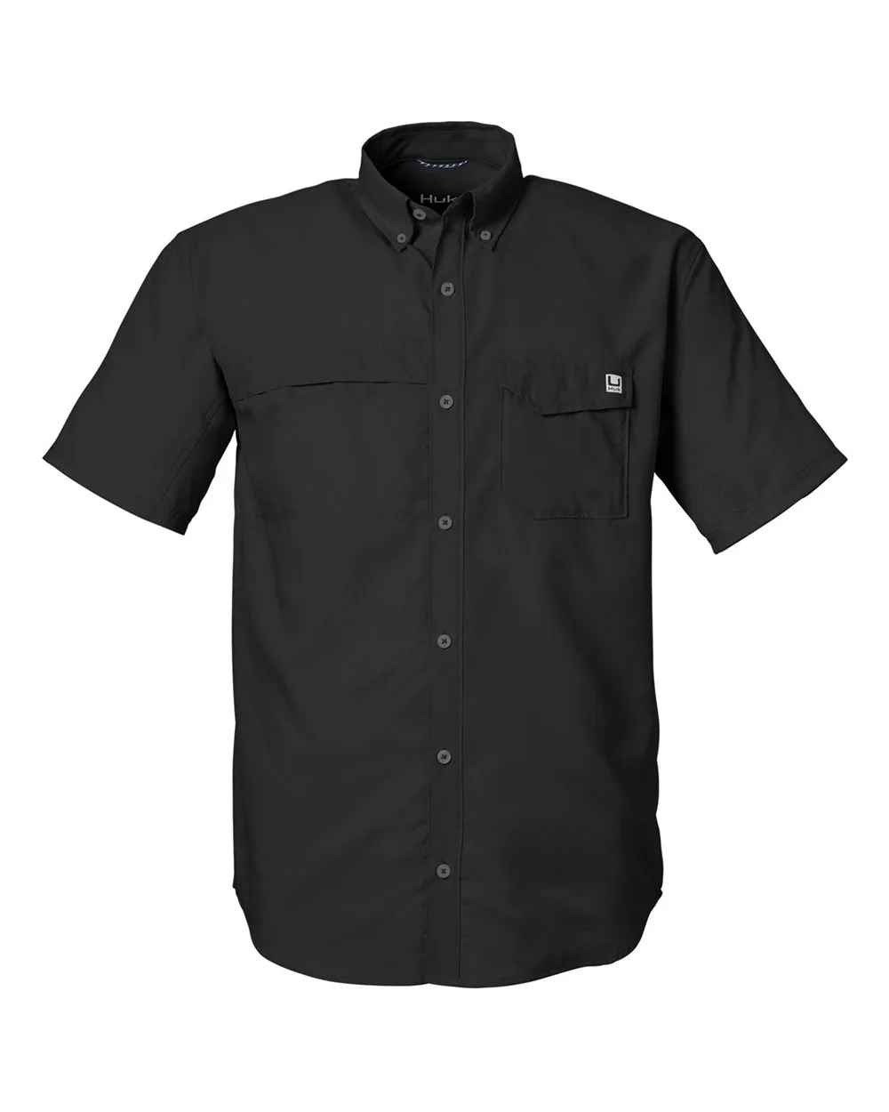 HUK H150171 Men's Tide Point Short Sleeve Shirt — blank garment, front view