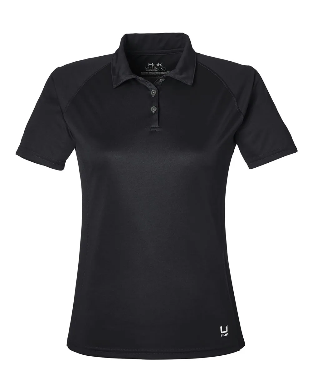 HUK H612L03 Women’s LoPro Solid Performance Polo — blank polo, front view