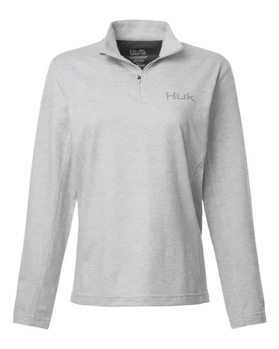 HUK H6130024 Women's Coldfront+ Quarter-Zip Pullover — blank garment, front view