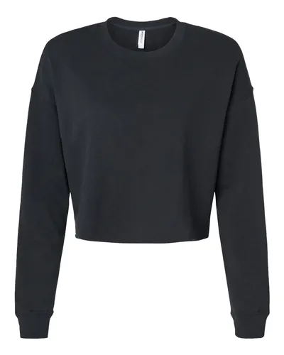Independent Trading Co. AFX24CRP Women's Lightweight Crop Crewneck Sweatshirt — blank crewneck sweatshirt, front view
