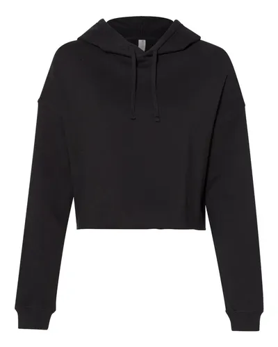 Independent Trading Co. AFX64CRP Women’s Lightweight Crop Hooded Sweatshirt — blank hooded sweatshirt, front view