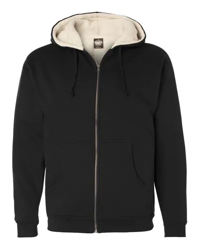 Independent Trading Co. EXP40SHZ Men's Sherpa-Lined Full-Zip Hooded Sweatshirt — blank hooded sweatshirt, front view