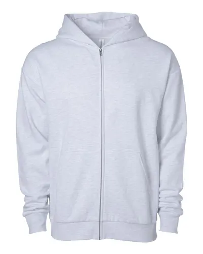 Independent Trading Co. IND280ZIP Unisex Avenue Midweight Full-Zip Hooded Sweatshirt — blank hooded sweatshirt, front view