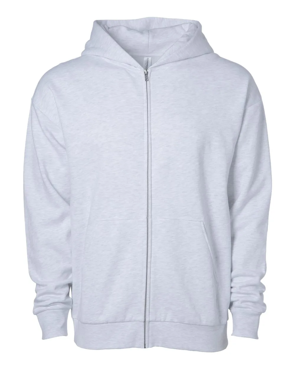 Independent Trading Co. IND280ZIP Unisex Avenue Midweight Full-Zip Hooded Sweatshirt — blank hooded sweatshirt, front view