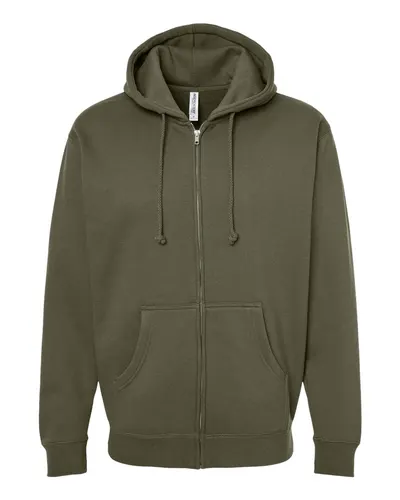 Independent Trading Co. IND4000Z Unisex Heavyweight Full-Zip Hooded Sweatshirt — blank hooded sweatshirt, front view