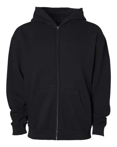 Independent Trading Co. IND420ZIP Unisex Mainstreet Heavyweight Full-Zip Hooded Sweatshirt — blank hooded sweatshirt, front view