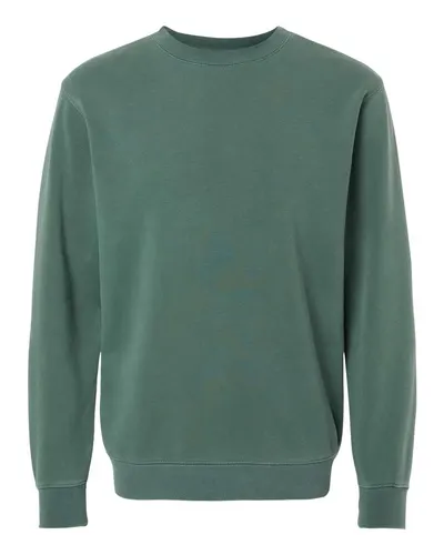 Independent Trading Co. PRM3500 Unisex Midweight Pigment-Dyed Crewneck Sweatshirt — blank crewneck sweatshirt, front view