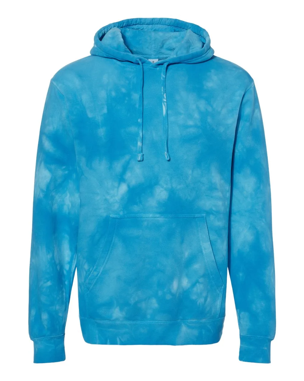 Independent Trading Co. PRM4500TD Unisex Midweight Tie-Dyed Hooded Sweatshirt — blank hooded sweatshirt, front view