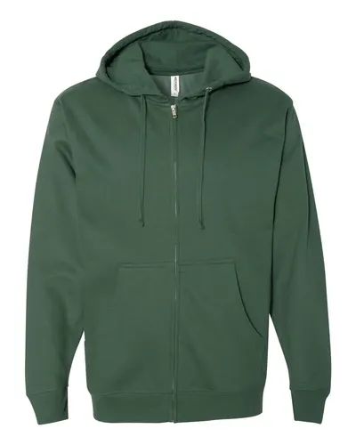 Independent Trading Co. SS4500Z Unisex Midweight Full-Zip Hooded Sweatshirt — blank hooded sweatshirt, front view
