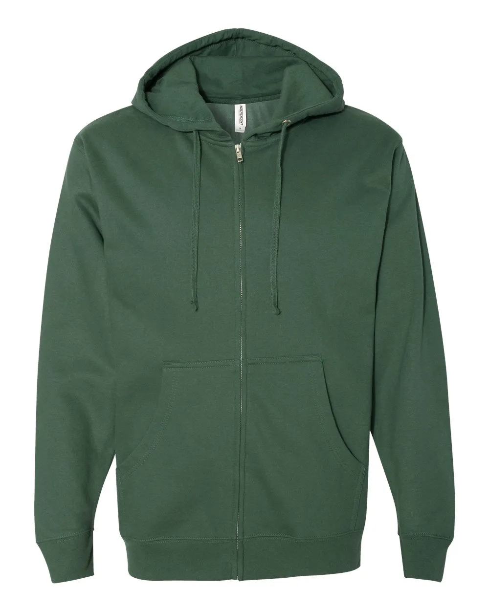 Independent Trading Co. SS4500Z Unisex Midweight Full-Zip Hooded Sweatshirt — blank hooded sweatshirt, front view