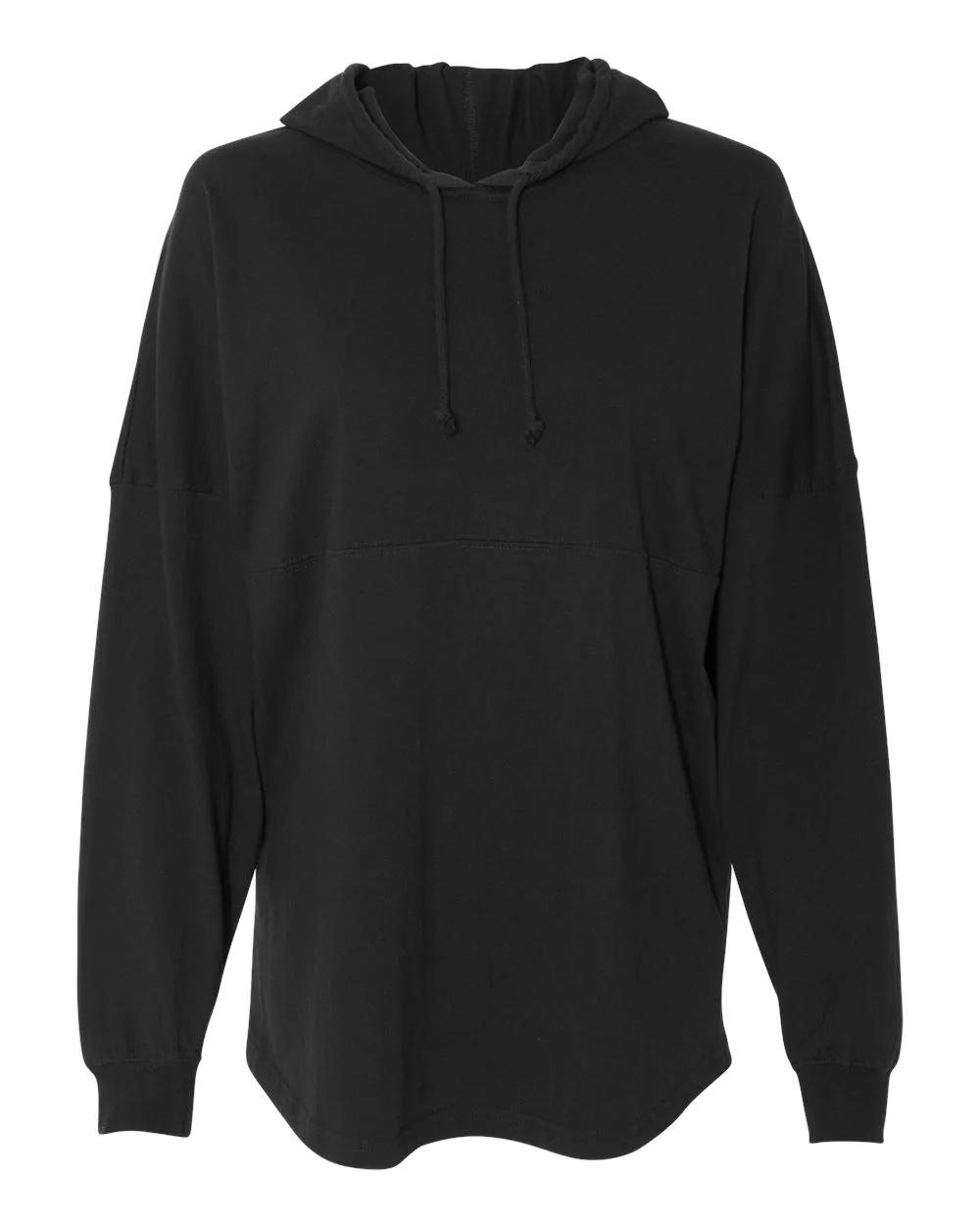 J. America 8228 Unisex Hooded Game Day Jersey T-Shirt — blank hooded sweatshirt, front view