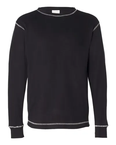 J. America 8238 Men's Vintage Thermal Long Sleeve T-Shirt — blank long sleeve tee, front view