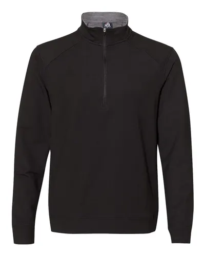 J. America 8434 Men's Omega Stretch Quarter-Zip Pullover — blank garment, front view