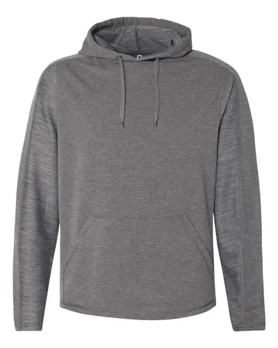 J. America 8435 Men's Omega Stretch Hooded Sweatshirt — blank hooded sweatshirt, front view