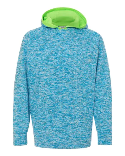 J. America 8610 Youth Cosmic Fleece Hooded Sweatshirt — blank hooded sweatshirt, front view