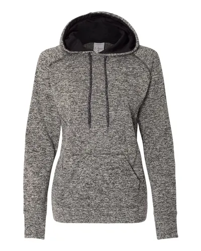 J. America 8616 Women’s Cosmic Fleece Hooded Sweatshirt — blank hooded sweatshirt, front view