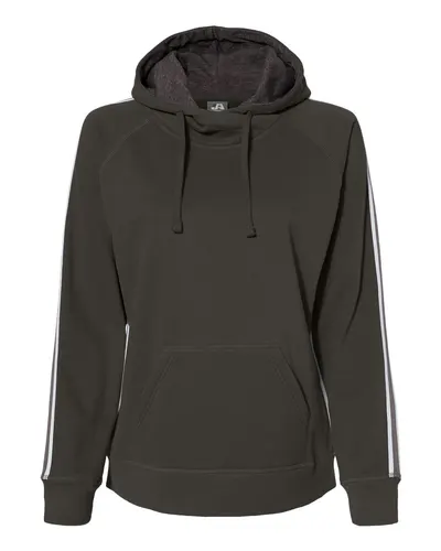 J. America 8642 Women's Rival Fleece Hooded Sweatshirt — blank hooded sweatshirt, front view