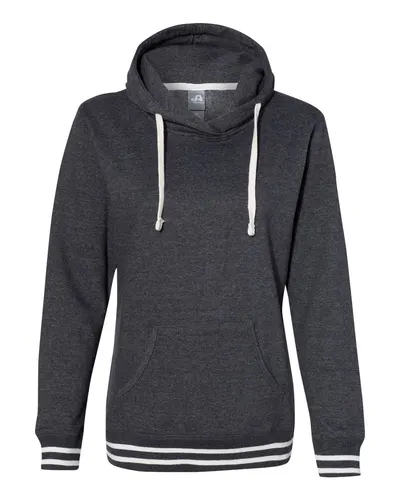 J. America 8651 Women’s Relay Hooded Sweatshirt — blank hooded sweatshirt, front view