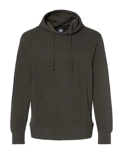 J. America 8706 Men's Ripple Fleece Hooded Sweatshirt — blank hooded sweatshirt, front view