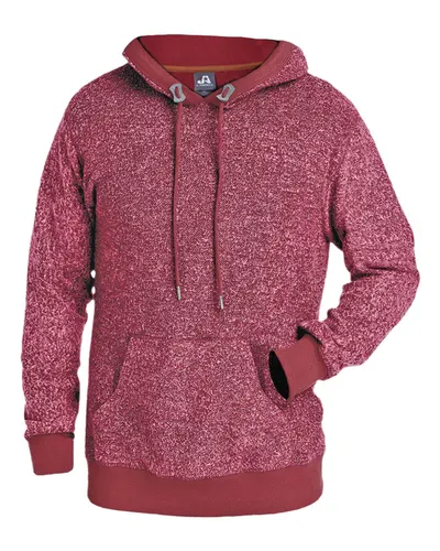 J. America 8711 Men's Aspen Fleece Hooded Sweatshirt — blank hooded sweatshirt, front view