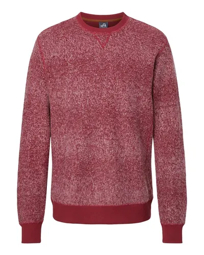J. America 8712 Unisex Aspen Fleece Crewneck Sweatshirt — blank crewneck sweatshirt, front view