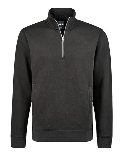 J. America 8722 Unisex BTB Fleece Quarter-Zip Sweatshirt — blank crewneck sweatshirt, front view