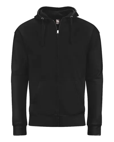 J. America 8723 Unisex BTB Fleece Hooded Full-Zip Sweatshirt — blank hooded sweatshirt, front view