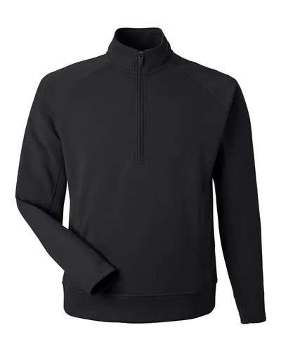 J. America 8751 Unisex Apex Fleece Quarter-Zip Sweatshirt — blank crewneck sweatshirt, front view