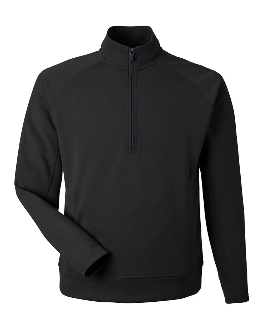 J. America 8751 Unisex Apex Fleece Quarter-Zip Sweatshirt — blank crewneck sweatshirt, front view