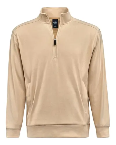 J. America 8760 Unisex Element Fleece Quarter-Zip Sweatshirt — blank crewneck sweatshirt, front view