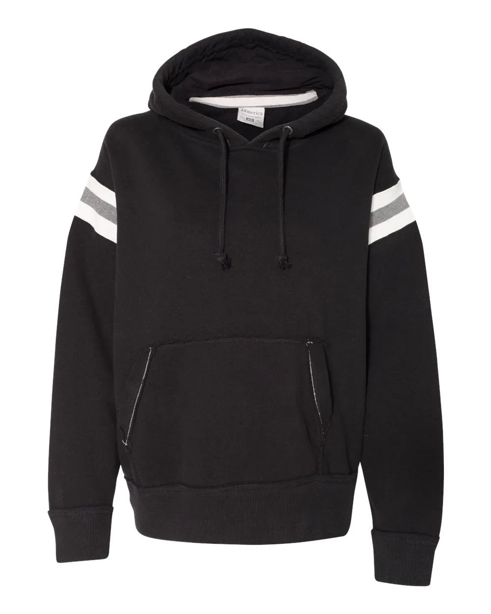 J. America 8847 Men's Vintage Athletic Hooded Sweatshirt — blank hooded sweatshirt, front view