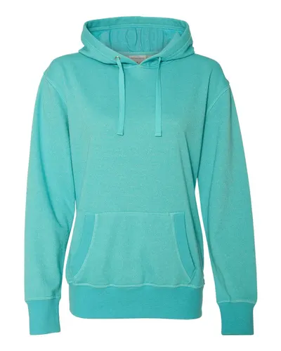 J. America 8860 Women’s Glitter French Terry Hooded Sweatshirt — blank hooded sweatshirt, front view