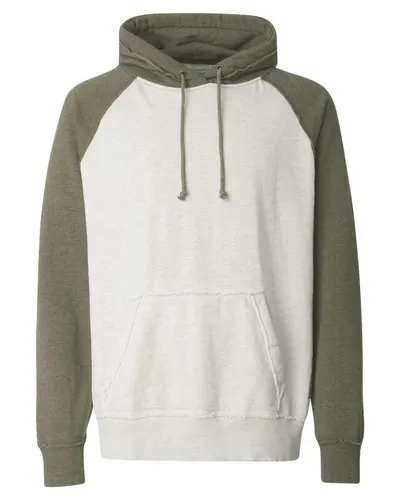 J. America 8885 Men's Vintage Heather Hooded Sweatshirt — blank hooded sweatshirt, front view