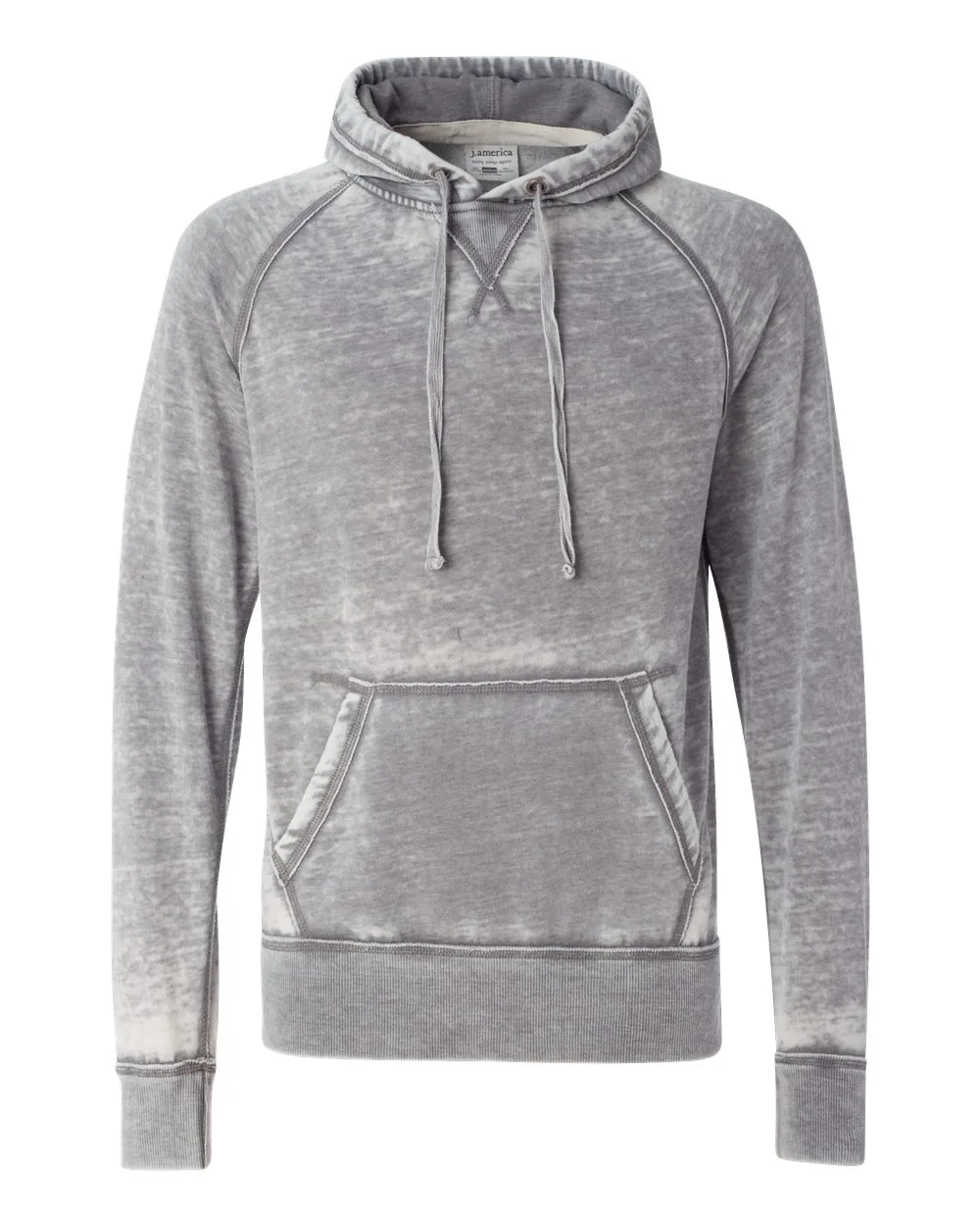 J. America 8915 Men's Vintage Zen Fleece Hooded Sweatshirt — blank hooded sweatshirt, front view
