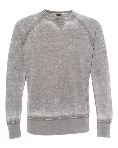 J. America 8920 Men's Vintage Zen Fleece Crewneck Sweatshirt — blank crewneck sweatshirt, front view